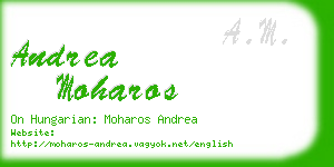 andrea moharos business card